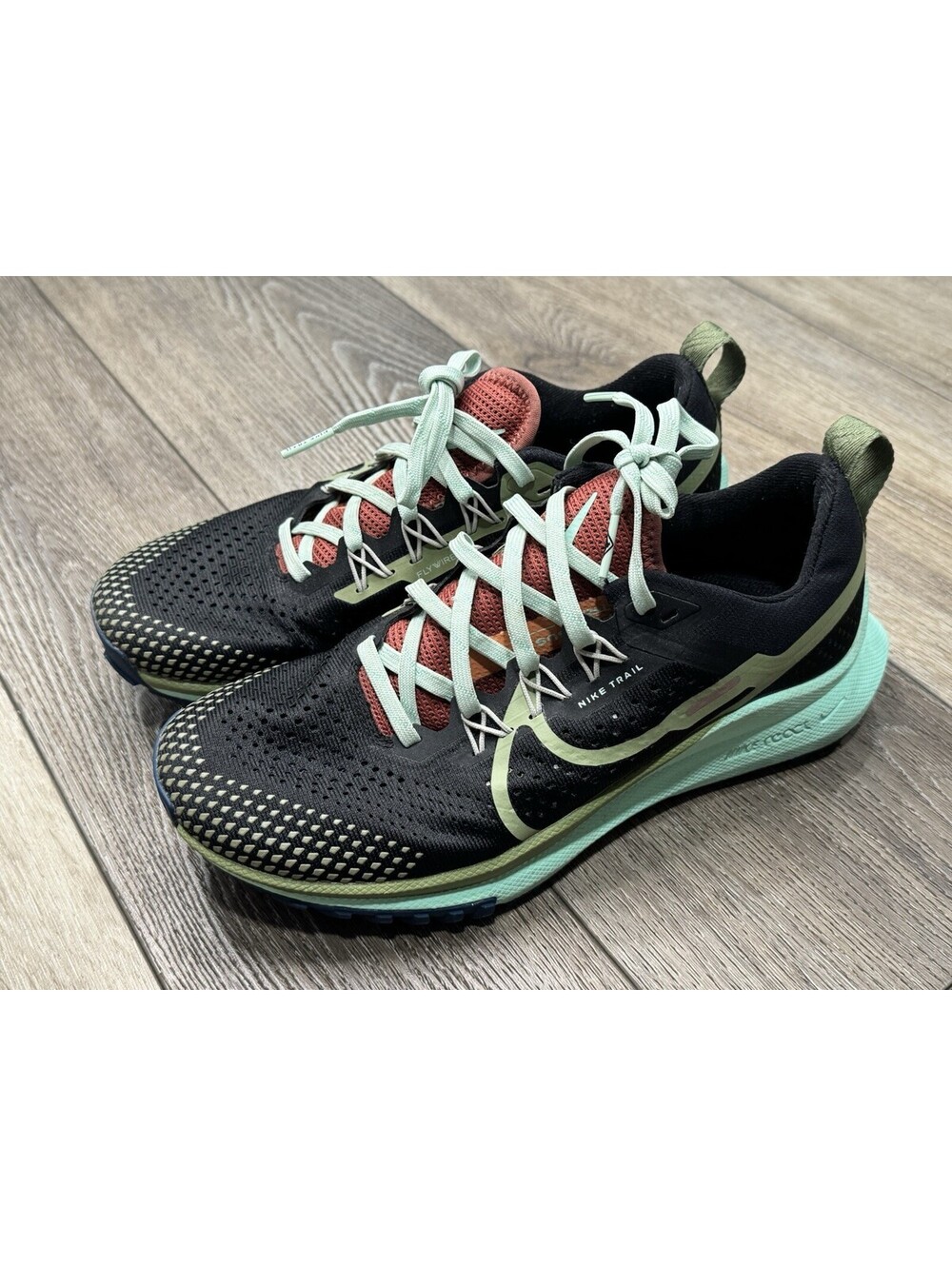 Nike React Pegasus Trail 4 Black Alligator Mint 2022 - DJ6159-004